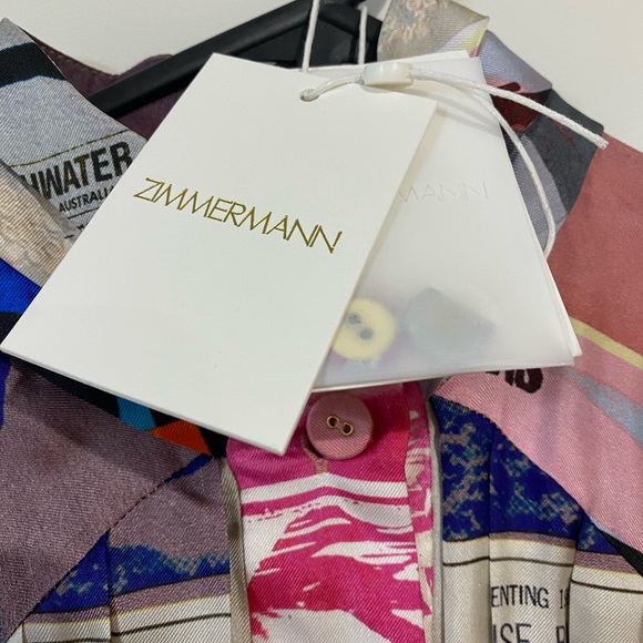 Zimmermann pink poster mini dress sz0 or sz6aud, as new, no faults - Picture 7 of 9